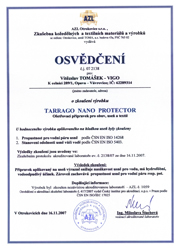 Osvědčení Nano Protector